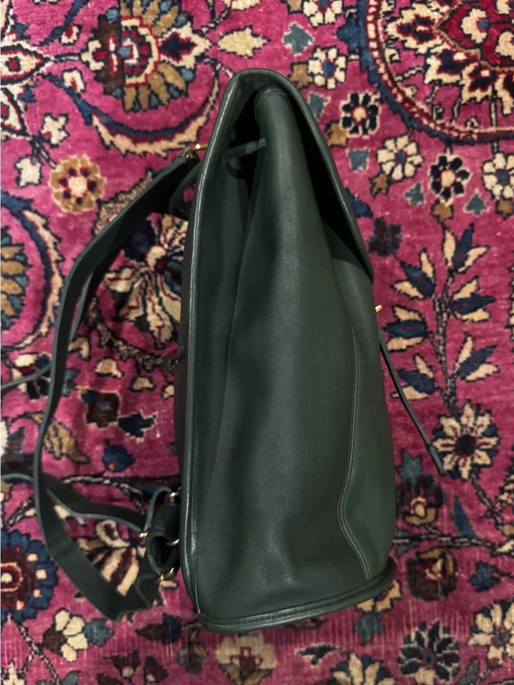 RARE BOTTLE GREEN / NEAR MINT Vintage Coach Classic Backpack (Style 9943)
